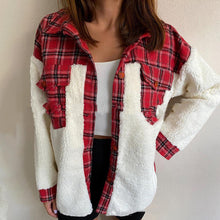 Load image into Gallery viewer, Plaid Stitching Jacket Coat
