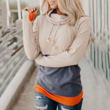 Load image into Gallery viewer, Stitching Slim Long-Sleeved Warm Sweatshirt
