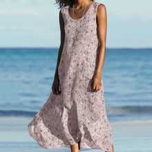 Load image into Gallery viewer, Casual Round Neck Sleeveless Print Maxi Dress
