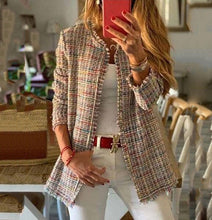 Load image into Gallery viewer, Retro Fashion Plaid Coat
