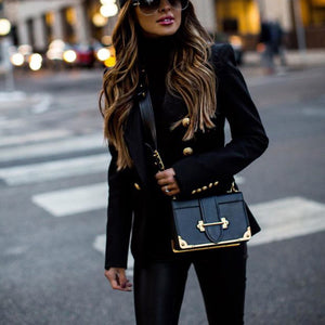 Classic V Neck Slim Fit Blazer Coat