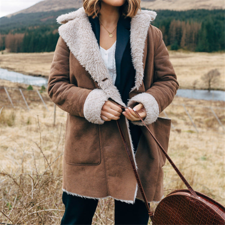 Classic Plush Thick Warm Cotton Coat