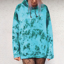 Load image into Gallery viewer, Tie Dye Printed Hooded Mid-Length Sweatshirt
