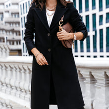 Load image into Gallery viewer, Lapel Long Sleeve Woolen Coat

