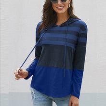 Load image into Gallery viewer, Hooded Contrast Color Pullover Sweatshirt
