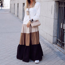 Load image into Gallery viewer, Cute Color Stitching Maxi Dress
