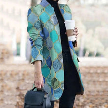 Load image into Gallery viewer, Retro Printed Lapel Suit Coat
