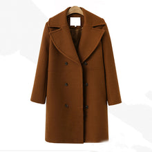 Load image into Gallery viewer, Elegant Lapel Long Sleeve Woolen Coat
