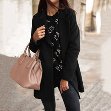 Load image into Gallery viewer, Solid Color Long-Sleeved Double-Breasted Buttoned Coat
