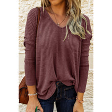 Load image into Gallery viewer, V-neck Knitted Top T-shirt
