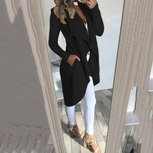 Load image into Gallery viewer, Lapel Slim Mid-Length Trench Coat
