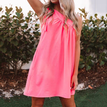 Load image into Gallery viewer, Solid Color Sexy One Shoulder Mini Dress

