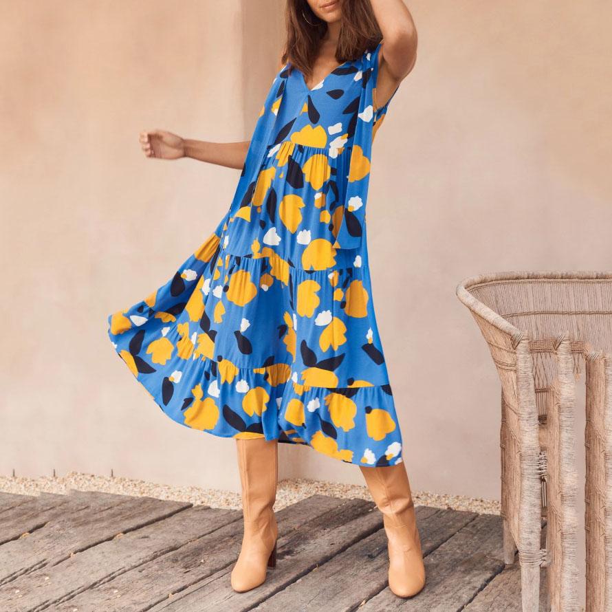 Fashion Printed Vacation Maxi Dress