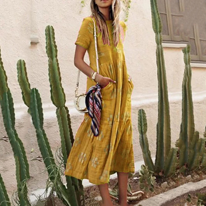 Bohemian Print Vacation Dress