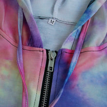 Load image into Gallery viewer, Tie-dye Zipper Hoodie
