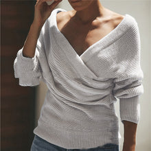 Load image into Gallery viewer, Fashion V-Neck Knitted Sweater
