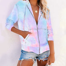 Load image into Gallery viewer, Tie-dye Zipper Hoodie
