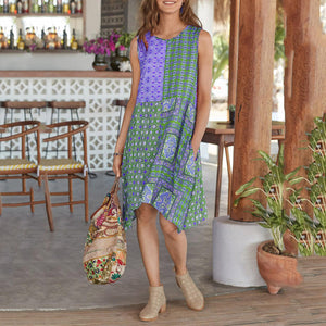 Fashion Boho Printed Casual Vacation Dress