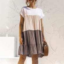 Load image into Gallery viewer, Contrasting Color Loose Dress
