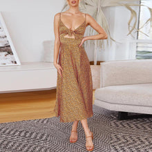 Load image into Gallery viewer, Elegant Printed V-Neck Maxi Dress
