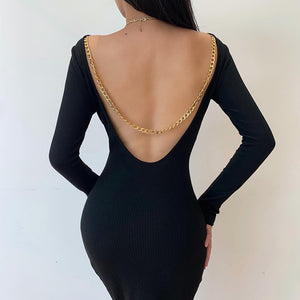 Sexy Backless Slim Dress