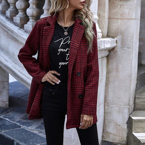 Classic Houndstooth Printed Coat