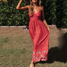 Load image into Gallery viewer, Bohemian Floral Printed Sleeveless Maxi Dress
