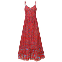 Load image into Gallery viewer, Bohemian Floral Printed Sleeveless Maxi Dress
