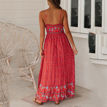 Load image into Gallery viewer, Bohemian Floral Printed Sleeveless Maxi Dress
