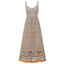 Load image into Gallery viewer, Bohemian Floral Printed Sleeveless Maxi Dress
