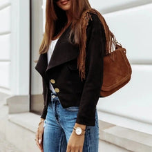 Load image into Gallery viewer, Long-Sleeved Lapel Short Coat
