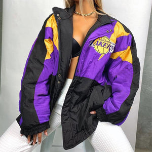 Fashion "LAKERS" Printed Coat