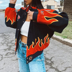 Fashion Cool Printed Casual Sweatshirt Coat