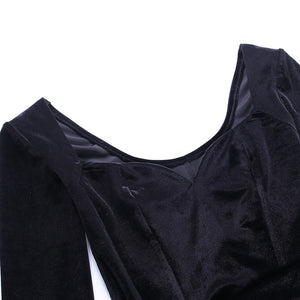 Black Sexy V-Neck Split Party Dress
