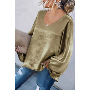 Elegant V-Neck Loose Fit Casual Tops