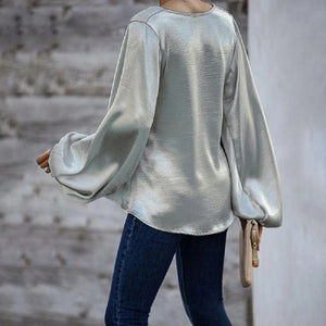 Elegant V-Neck Loose Fit Casual Tops