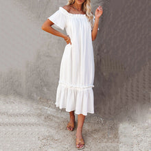 Load image into Gallery viewer, Solid Color One-Shoulder Maxi Dress
