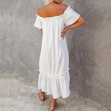 Load image into Gallery viewer, Solid Color One-Shoulder Maxi Dress
