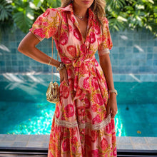 Load image into Gallery viewer, Bohemian Style Elegant Floral Printed Dress
