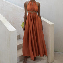 Load image into Gallery viewer, Sexy Hollow Out Sleeveless Maxi Dress
