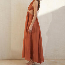Load image into Gallery viewer, Sexy Hollow Out Sleeveless Maxi Dress
