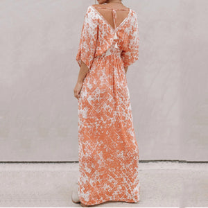 Sexy Side Slit V-Neck Maxi Dress
