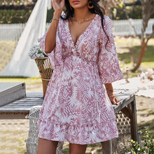 Load image into Gallery viewer, Sexy V-Neck Floral Printed Dress

