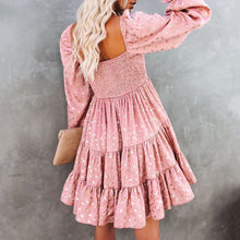 Load image into Gallery viewer, Cute Lantern Sleeve High Waist Dress
