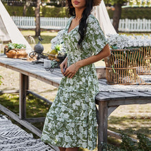 Load image into Gallery viewer, Fashion Floarl Printed V-Neck Maxi Dress
