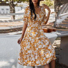 Load image into Gallery viewer, Fashion Floarl Printed V-Neck Maxi Dress
