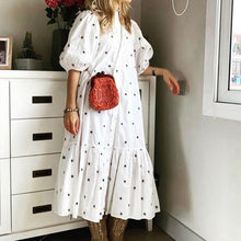 Load image into Gallery viewer, Short Sleeve Printed Loose Maxi Dress

