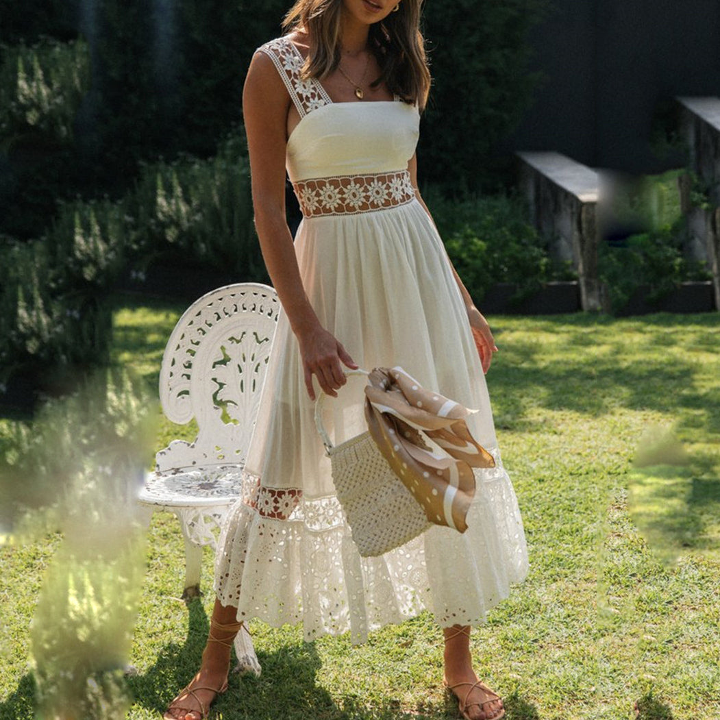 Elengat Lace Big Swing Maxi Dress