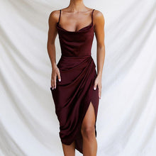 Load image into Gallery viewer, Slim Sexy Sling Split Party Dress
