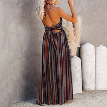Load image into Gallery viewer, Fashion Stripe Printed Maxi Vacation Dress
